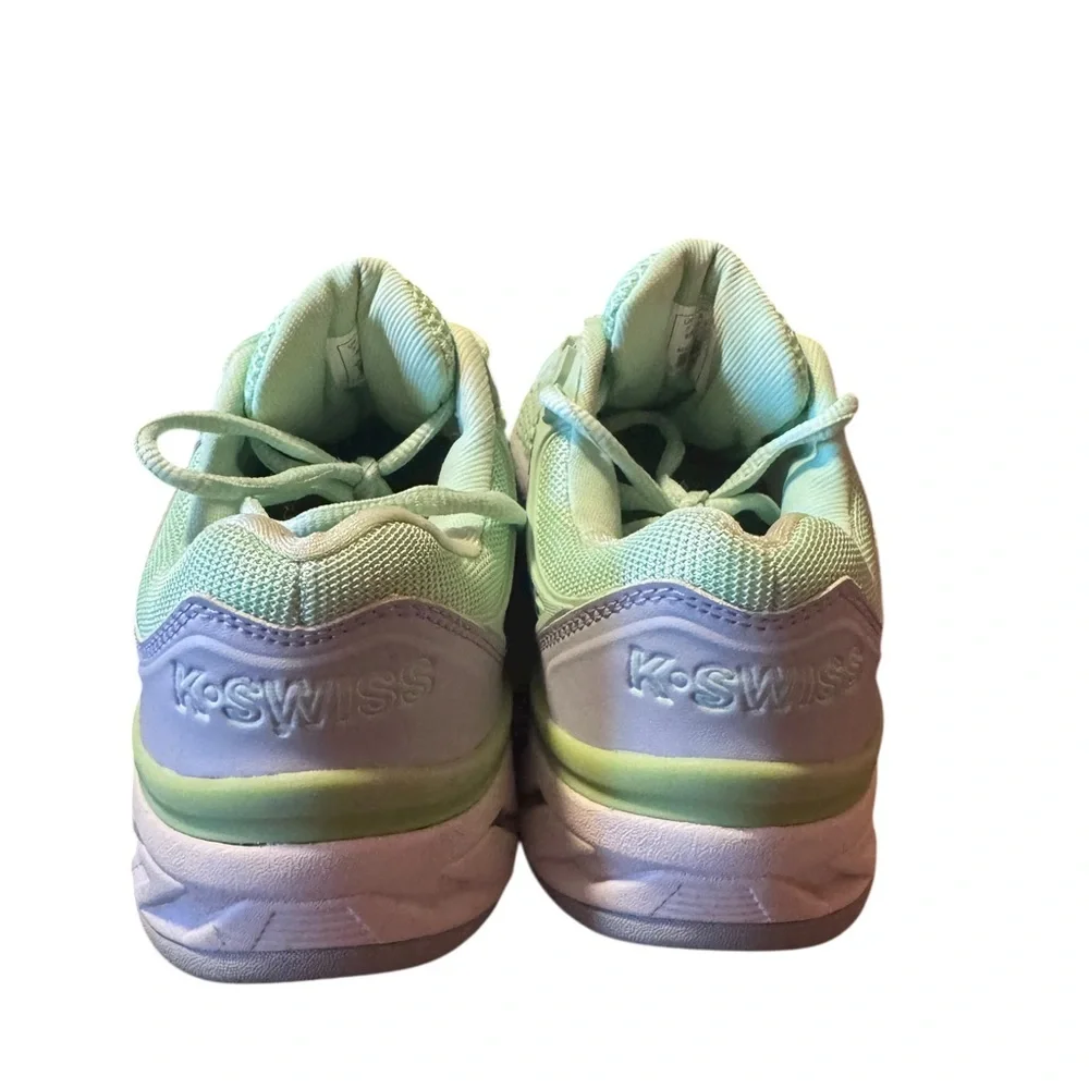 K-Swiss Women’s Court Shoes Green Grey Non Marking Indoor SZ 9 - Picture 4 of 16
